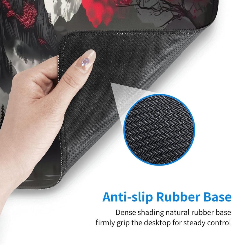Brecoy Extended Gaming Mouse Pad, Large Gaming Mouse Waterproof with Stitched Edges, Non-Slip Desktop Pad for Home and Office, Level Up Your 31.5x11.8 Inch… (Dark Night) - Image 5